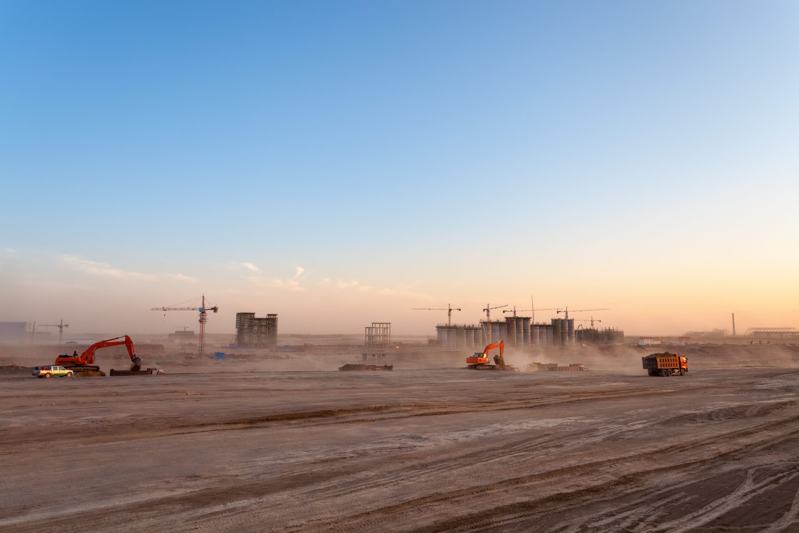 the construction site of coal washery